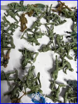Marx Battleground Playset WWII American & German Soldiers & OTHER BRANDS DIRTY