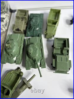 Marx Battleground Playset WWII American & German Soldiers & OTHER BRANDS DIRTY