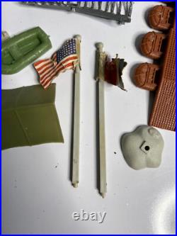 Marx Battleground Playset WWII American & German Soldiers & OTHER BRANDS DIRTY