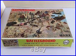Marx Battleground WW2 Playset toy soldiers germans us paratroopers british