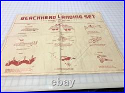 Marx Beachhead Instruction Sheet#2 1599 Large 2 Side, Red Ink, Displays Well