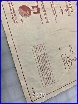 Marx Beachhead Instruction Sheet#2 1599 Large 2 Side, Red Ink, Displays Well