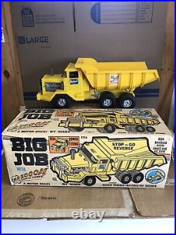 Marx Big Job Dump Truck Vintage Toy 1960s with BOX AS-IS FOR PARTS OR REPAIR