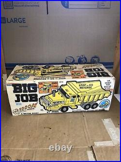 Marx Big Job Dump Truck Vintage Toy 1960s with BOX AS-IS FOR PARTS OR REPAIR