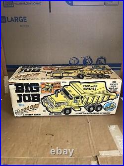 Marx Big Job Dump Truck Vintage Toy 1960s with BOX AS-IS FOR PARTS OR REPAIR