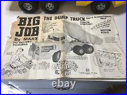 Marx Big Job Dump Truck Vintage Toy 1960s with BOX / INSTRUCTIONS Working Order