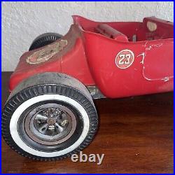 Marx Big Red Hot Rod Car T-Bucket 25'' 1960s Vintage Parts Repair Restoration