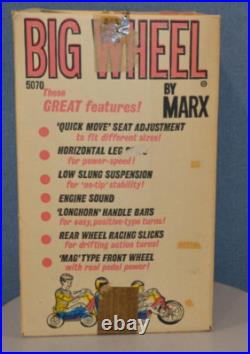 Marx Big Wheel Box From 1969
