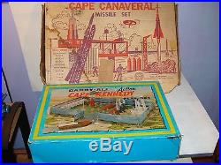 Marx Cape Canaveral Missle set Cape Kennedy Carry all Parts lot. BOX HELICOPTOR