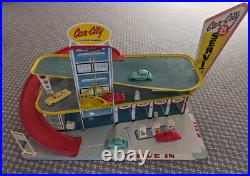 Marx Car City 3-Level Tin Service Station and Parking 1964