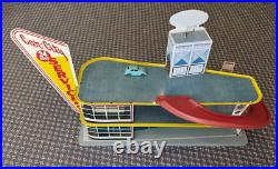Marx Car City 3-Level Tin Service Station and Parking 1964
