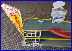 Marx Car City 3-Level Tin Service Station and Parking 1964