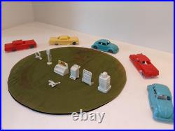 Marx Car City 3-Level Tin Service Station and Parking 1964