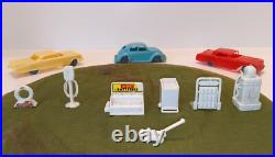 Marx Car City 3-Level Tin Service Station and Parking 1964