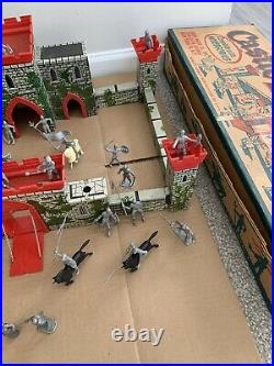 Marx Castle Fort Medieval playset with 3 Prince Valiant figures