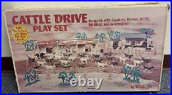 Marx Cattle Drive Play Set Box#3983 With Original Box 99% Complete NICE