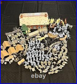 Marx Civil War Playset 54mm Toy Soldiers Many Accessories Vintage c. 1961 Rare