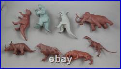 Marx Complete Set Dinosaurs Vintage 1960s Plastic Prehistoric Playset Lot of 8