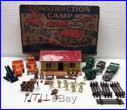 Marx Construction Camp Play Set With Original Box Building Vehicles & Accessories