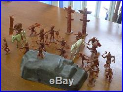 Marx Custer, Bighorn partial playset lot with home-made Custers