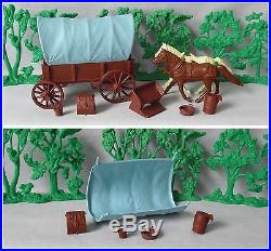 Marx Custer's Last Stand Covered Wagon withacc. (#4670 #6014) © 1963 (Excellent)