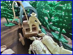 Marx Custers Last Stand Playset Covered Supply Wagon With Driver Appears Complete
