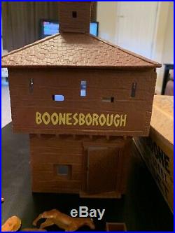Marx Daniel Boone Playset Boonesborough Block House Scout Set Indian Horse