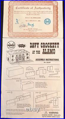 Marx Davy Crockett at the Alamo Playset No 3534R 1995 COA Figures Tin Building