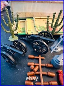 Marx Davy Crockett at the Alamo Playset No 3534R 1995 COA Figures Tin Building