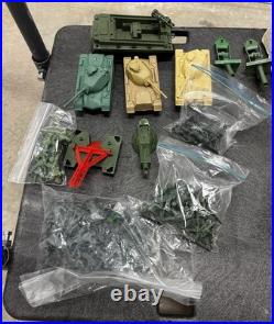 Marx Desert Fox / Battleground Lot 3 Tanks, 2 Cannons 1 Other, 80 Figure