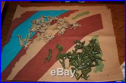 Marx Desert Fox Playset 1972 Toy Soldiers Military Vehicles Tanks Excellent