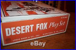 Marx Desert Fox Playset 1972 Toy Soldiers Military Vehicles Tanks Excellent