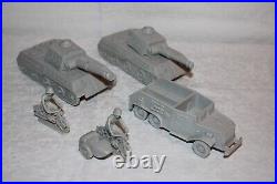 Marx Desert Fox Set German Forces Light Grey Vehicle Set