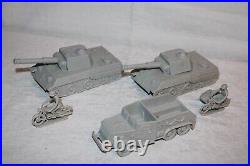 Marx Desert Fox Set German Forces Light Grey Vehicle Set