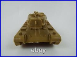 Marx Desert Fox Tan Tank #51 Play Set #4178 MO Machine Gun Vintage