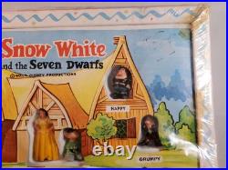 Marx Disney Disneykins Series 1 Snow White 7 Dwarfs Playset (Hand Painted 1961)