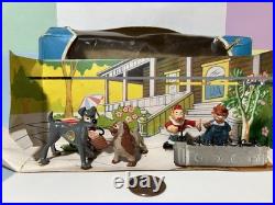 Marx Disneykins Play Set Walt Disney Lady Tramp Dumbo plastic character figures