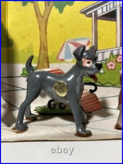 Marx Disneykins Play Set Walt Disney Lady Tramp Dumbo plastic character figures