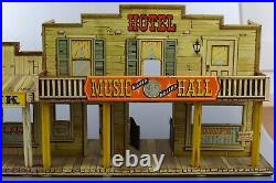 Marx Dodge City Silver Dollar Music Hall & Hotel Western Town Tin Litho 1950's