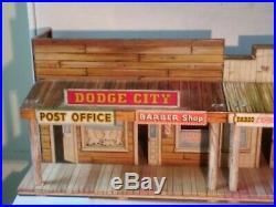 Marx Dodge City Western Town Front Silver Dollar Music Hall Hotel Tin Litho