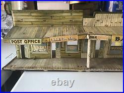 Marx Dodge City Western Town Roy Rogers Hotel Tin Litho 1950's Decent Shape