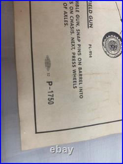 Marx European Instruction Sheet 1750 Large 2 Side, Black Ink, Displays Well