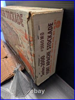 Marx FORT APACHE STOCKADE SET, Series 2000 #3660 with BOX, Incomplete