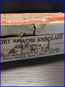 Marx FORT APACHE STOCKADE SET, Series 2000 #3660 with BOX, Incomplete