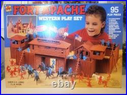 Marx Famous Fort Apache Western Playset 95Pcs #4500 Box 1990