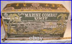 Marx Fighting Marine Combat Unit Truck With Figures Play Set Boxed