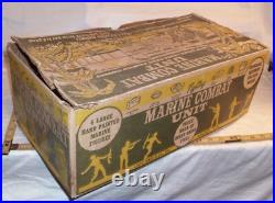 Marx Fighting Marine Combat Unit Truck With Figures Play Set Boxed