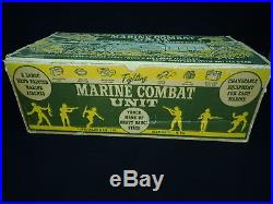 Marx Fighting Marine Combat Unit truck play set box and 6 hand painted figures