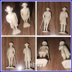 Marx Figures Civil War Playset, Lot, Lincoln, Davis, Lee, Grant, Blue And Gray