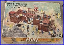 Marx Fort Apache # 3681, 1st issue 1964 photo box, instructions, near complete